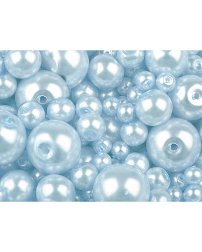 Perle sticlă lucioase, mix mărimi, Ø4-12 mm | Mimib Perle sticlă lucioase, mix mărimi, Ø4-12 mm | Mimib