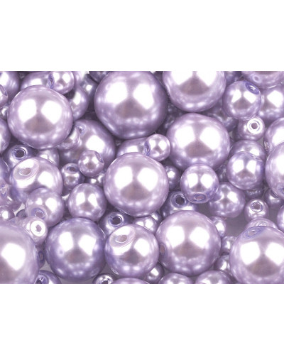Perle sticlă lucioase, mix mărimi, Ø4-12 mm | Mimib Perle sticlă lucioase, mix mărimi, Ø4-12 mm | Mimib