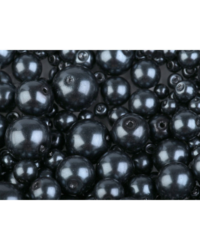 Perle sticlă lucioase, mix mărimi, Ø4-12 mm | Mimib Perle sticlă lucioase, mix mărimi, Ø4-12 mm | Mimib
