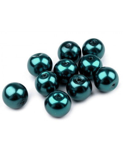 Perle sticlă lucioase, Ø10 mm | Mimib