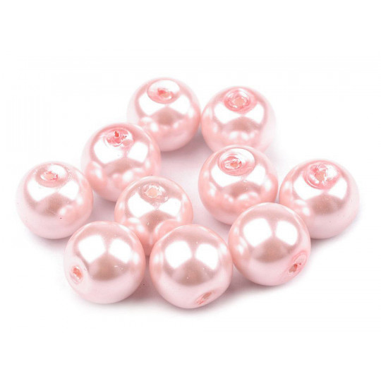 Perle sticlă lucioase, Ø10 mm | Mimib