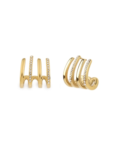 Náušnice z nerezovej ocele s brúsenými kamienkami - 1 pár | Mimib Náušnice z nerezovej ocele s brúsenými kamienkami - 1 pár | Mimib