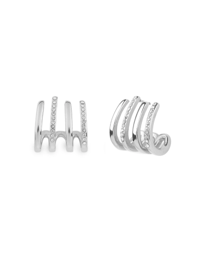 Náušnice z nerezovej ocele s brúsenými kamienkami - 1 pár | Mimib Náušnice z nerezovej ocele s brúsenými kamienkami - 1 pár | Mimib