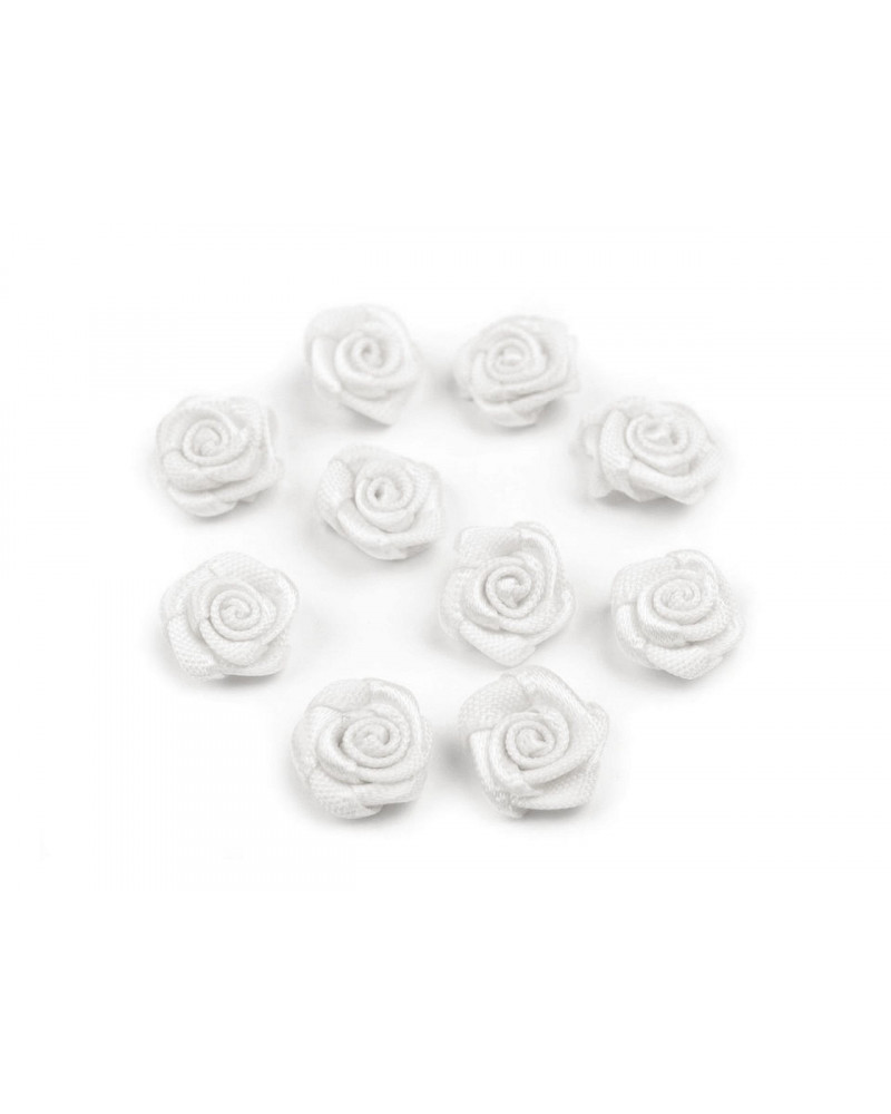 Trandafiri din satin, Ø10 mm | Mimib