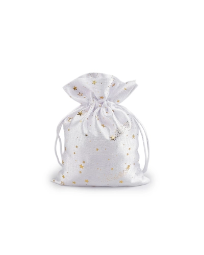 Vianočné darčekové vrecúško hviezdy 13x18 cm - 10 ks | Mimib