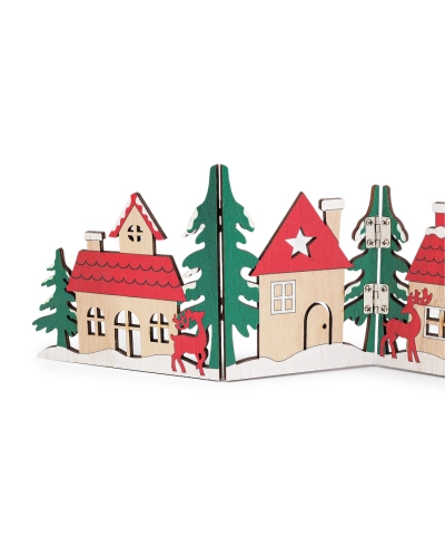 Drevené domčeky / dedinka skladacia - 1 ks | Mimib