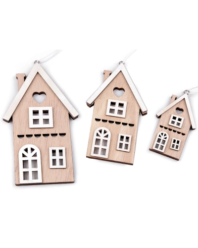 Drevený domček na zavesenie - 1 sada | Mimib