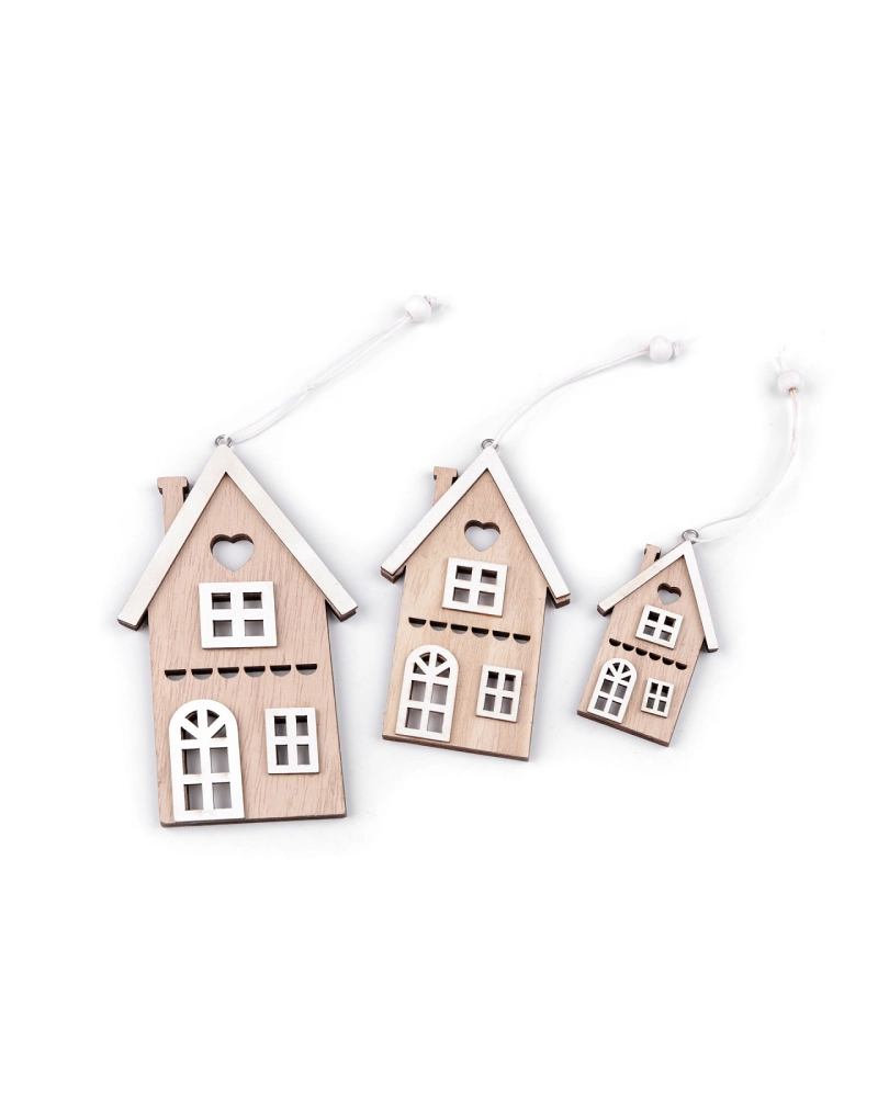 Drevený domček na zavesenie - 1 sada | Mimib