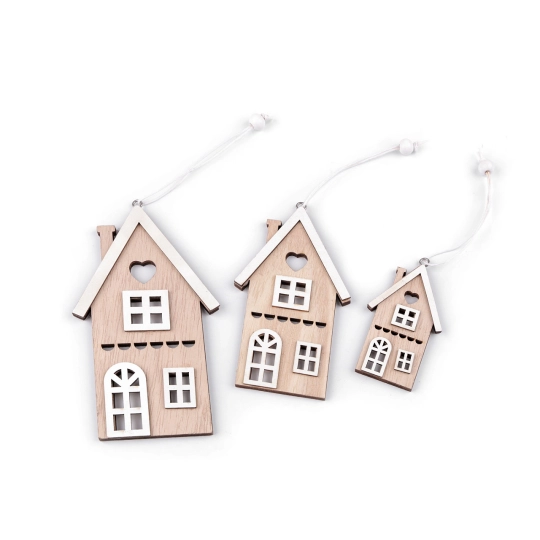 Drevený domček na zavesenie - 1 sada | Mimib