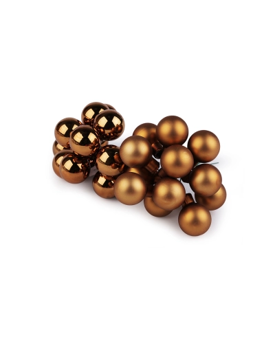 Vianočná sklenená banka na drôtiku Ø2 cm - mat a lesk - 12 ks | Mimib