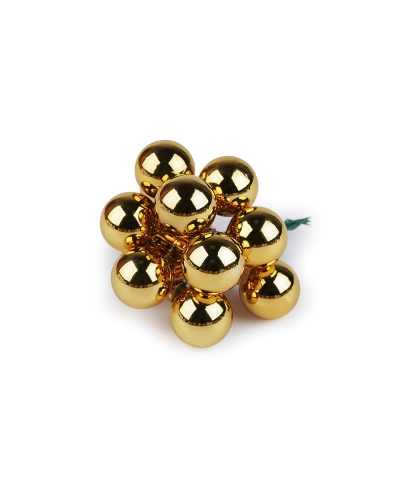 Vianočná sklenená banka na drôtiku Ø2 cm - mat a lesk - 12 ks | Mimib