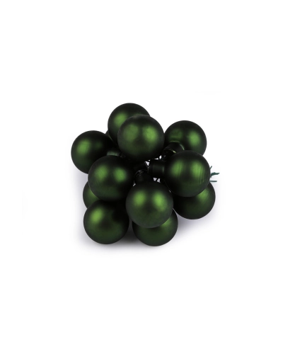 Vianočná sklenená banka na drôtiku Ø2 cm - mat a lesk - 12 ks | Mimib