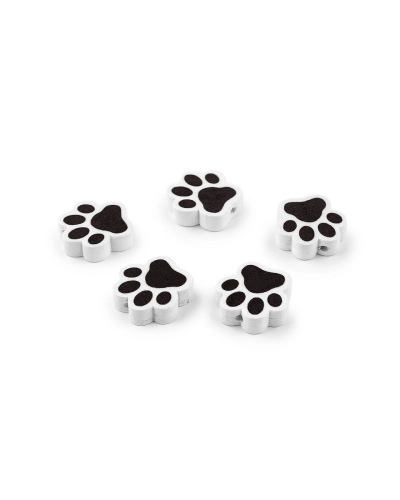Drevené koráliky labky 20x20 mm - 5 ks | Mimib Drevené koráliky labky 20x20 mm - 5 ks | Mimib