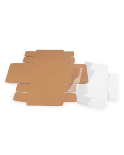 Papierová krabica s priehľadným vekom - 10 ks | Mimib Papierová krabica s priehľadným vekom - 10 ks | Mimib