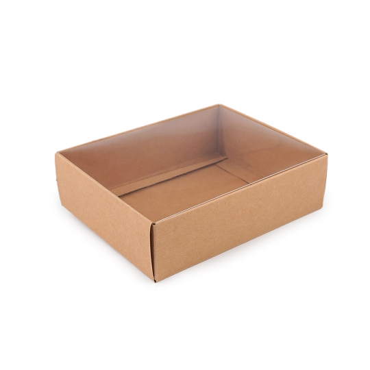 Papierová krabica s priehľadným vekom - 10 ks | Mimib Papierová krabica s priehľadným vekom - 10 ks | Mimib