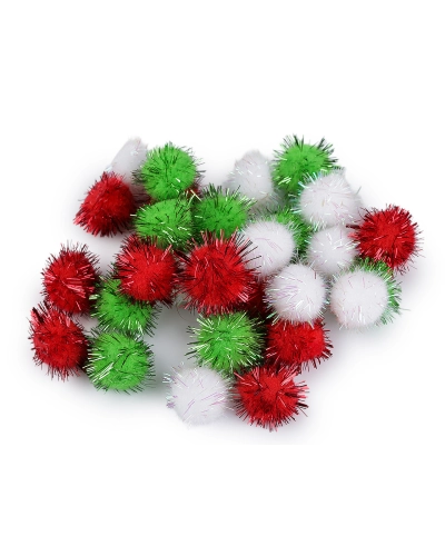 Bambulky s lurexom Ø20 mm - 1 sáčok | Mimib