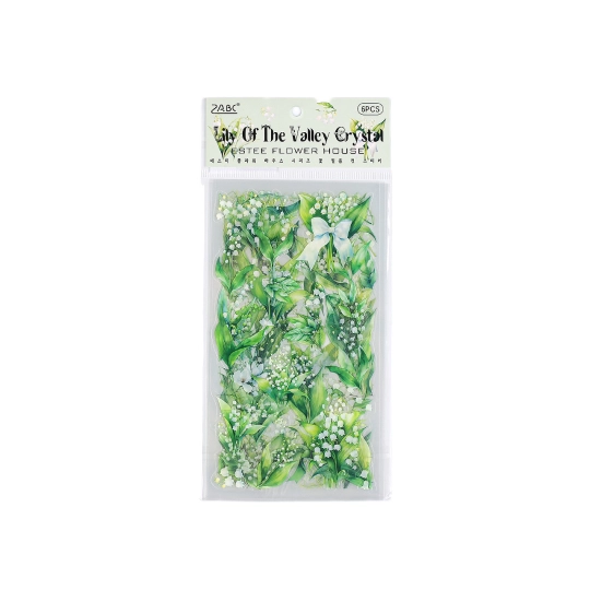 Priehľadné samolepky kvetín a rastlín - 1 sáčok | Mimib