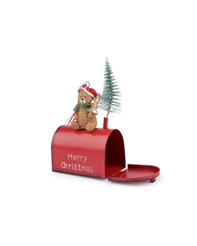 Vianočná kovová poštová schránka na zavesenie - 1 ks | Mimib Vianočná kovová poštová schránka na zavesenie - 1 ks | Mimib