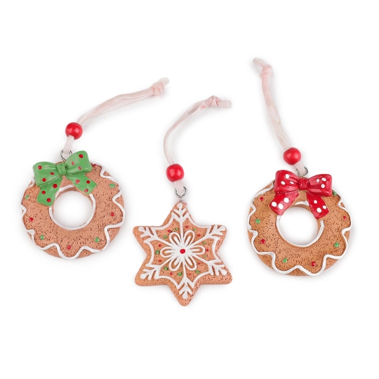 Vianočné perníčky na zavesenie mix - 3 ks | Mimib