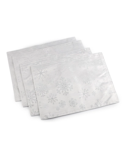 Vianočné prestieranie textilné, obojstranné s jemným lurexom 30x40 cm - 4 ks | Mimib