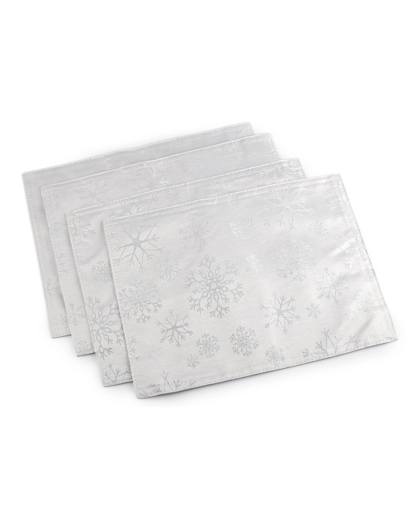 Vianočné prestieranie textilné, obojstranné s jemným lurexom 30x40 cm - 4 ks | Mimib