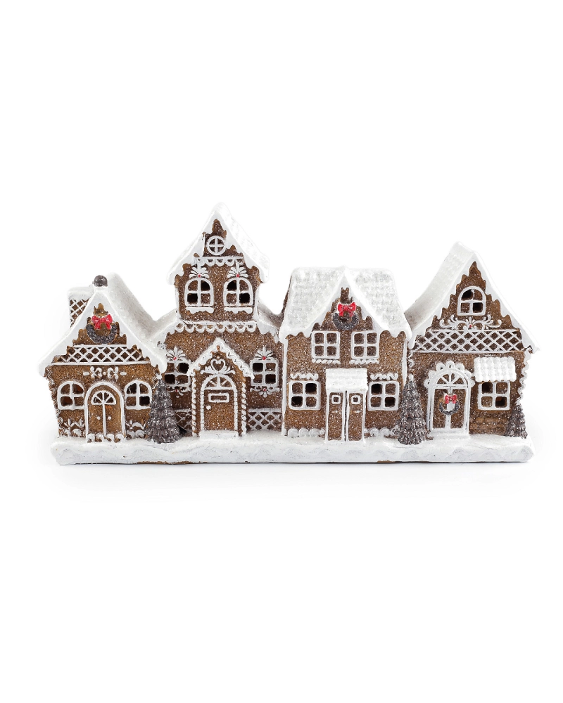 Vianočné domčeky imitácia perníka svietiace - 1 ks | Mimib