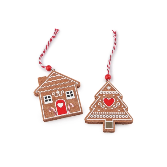 Vianočné perníčky na zavesenie filc koník, stromček, domček - 2 ks | Mimib