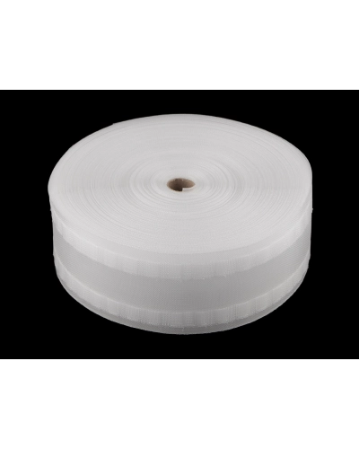 Záclonovka šírka 80 mm s pútkami na kovové háčiky - 1 m | Mimib