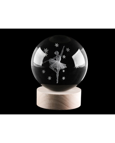 LED svietiaca sklenená guľa Ø10 cm - 1 ks | Mimib