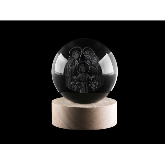 LED svietiaca sklenená guľa Ø8 cm - 1 ks | Mimib