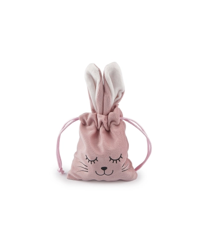 Darčekové vrecúško zajačik 9x16 cm zamatové - 1 ks | Mimib