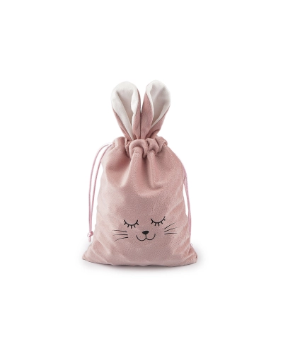 Darčekové vrecúško zajačik 15x28 cm zamatové - 1 ks | Mimib