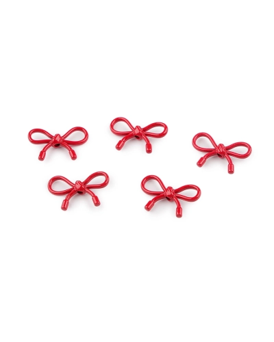 Kovové koráliky / prívesky mašľa 13x20 mm - 5 ks | Mimib