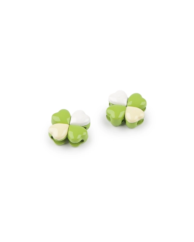 Kovový komponent / prívesok štvorlístok Ø15 mm - 2 ks | Mimib