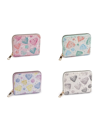 Dievčenská peňaženka srdce 9x11 cm - 1 ks | Mimib