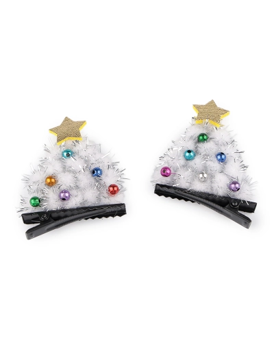 Párty sponky do vlasov vianočný stromček - 1 pár | Mimib