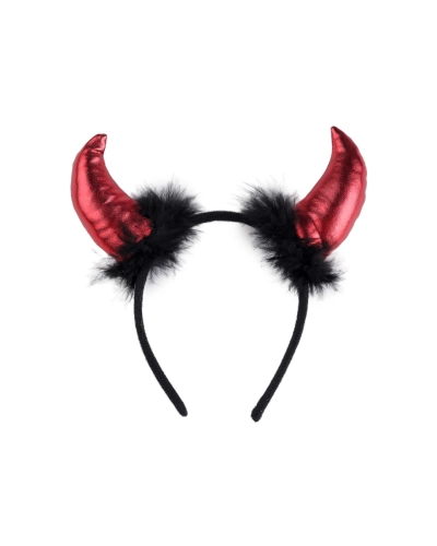 Čertovské rohy s perím - 1 ks | Mimib