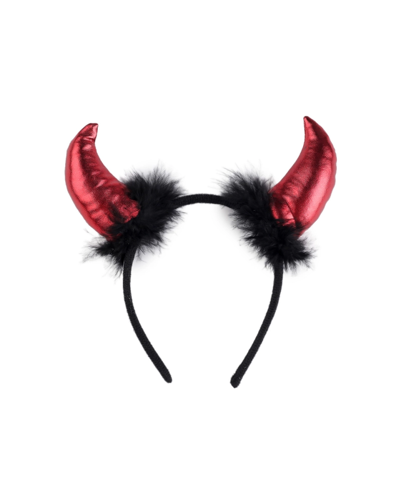 Čertovské rohy s perím - 1 ks | Mimib