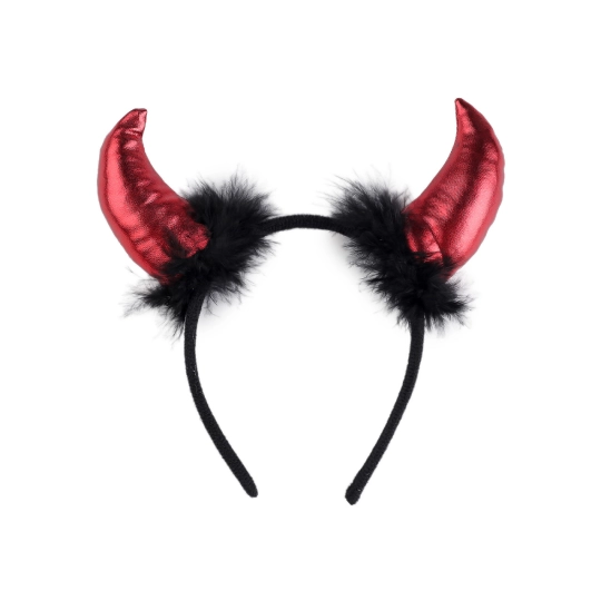 Čertovské rohy s perím - 1 ks | Mimib