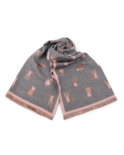 Šatka / šál / pléd so strapcami 65x190 cm - 1 ks | Mimib