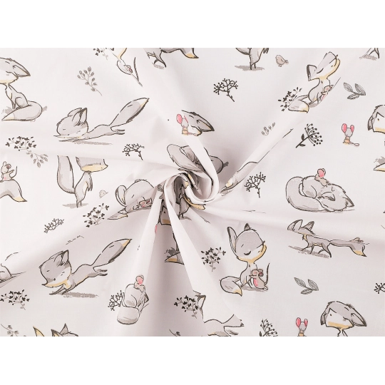 Bavlnená látka / plátno líška - 1 m | Mimib