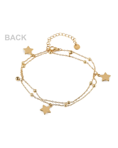 Náramok z nerezovej ocele dvojitý, hviezdička - 1 ks | Mimib