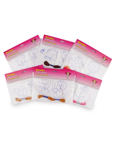 Detské vyšívanie s predtlačeným motívom 2 ks - 1 sáčok | Mimib