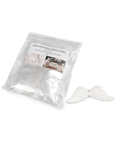 Kreatívna modelárska sadra snehovo biela 1 kg - 1 sáčok | Mimib