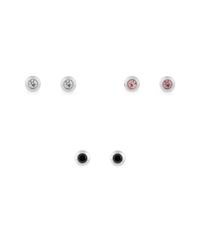 Náušnice z nerezovej ocele s brúseným kamienkom - 1 pár | Mimib