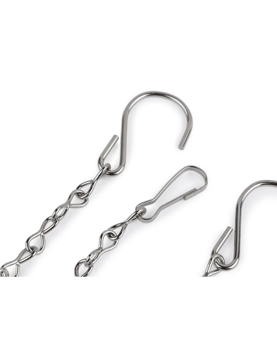 Kovová retiazka na zavesenie dekorácií, kvetináčov 25 cm - 2 ks | Mimib