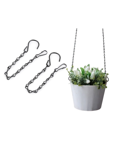 Kovová retiazka na zavesenie dekorácií, kvetináčov 25 cm - 2 ks | Mimib