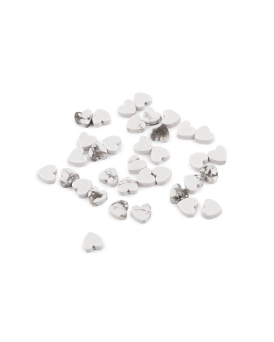 Minerálne a sklenené koráliky srdce Ø6 mm - 35 ks | Mimib