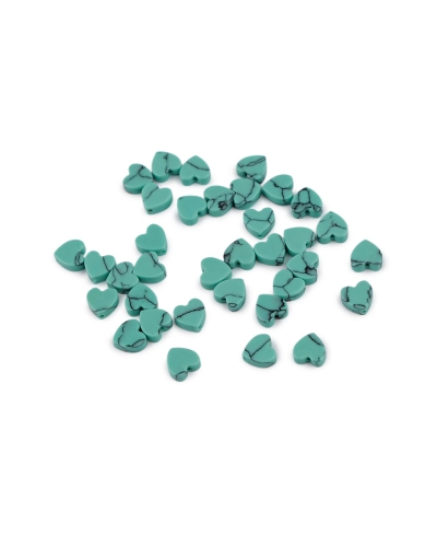 Minerálne a sklenené koráliky srdce Ø6 mm - 35 ks | Mimib