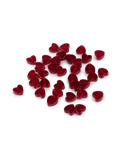 Minerálne a sklenené koráliky srdce Ø6 mm - 35 ks | Mimib